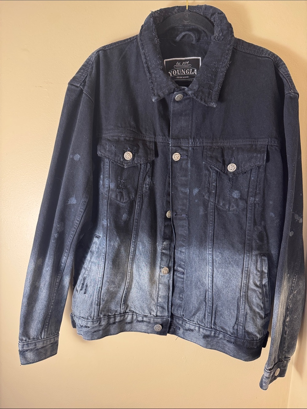 YoungLA Black Faded Denim Jacket